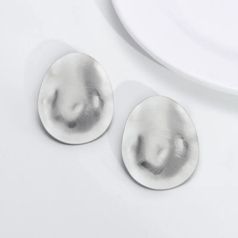 ARETES ELEGANTES FLAT ORO PLATA