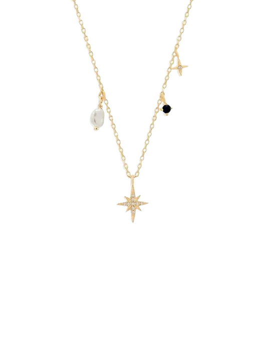 COLLAR MINI STARS PLATA