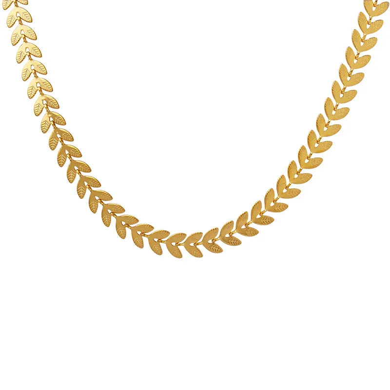 COLLAR GOLDEN LAUREL LEAF